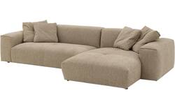 Goossens loungebank lago bruin stof - 8252192-{merk}-lago-bank-stof-bruin-01